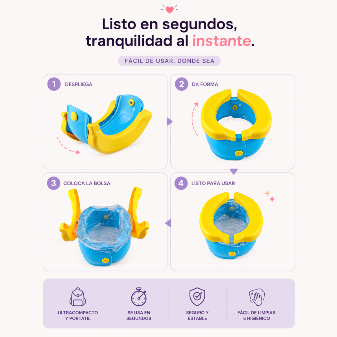 Orinal Plegable de Viaje para Niños