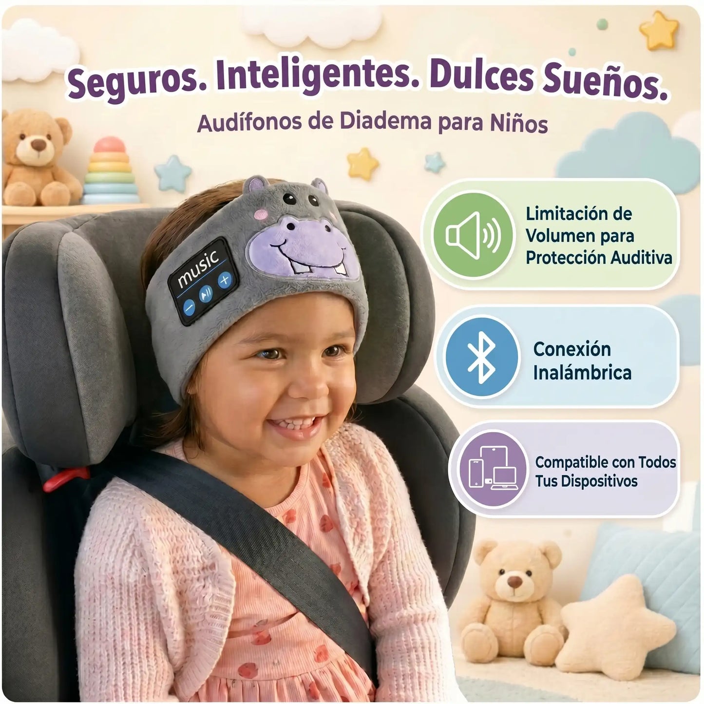 CalmiBuds -  Cintillo Musical Bluetooth